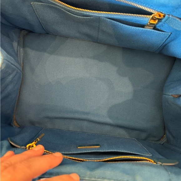 Prada Canapa Blue Medium Size - Picture 11 of 14